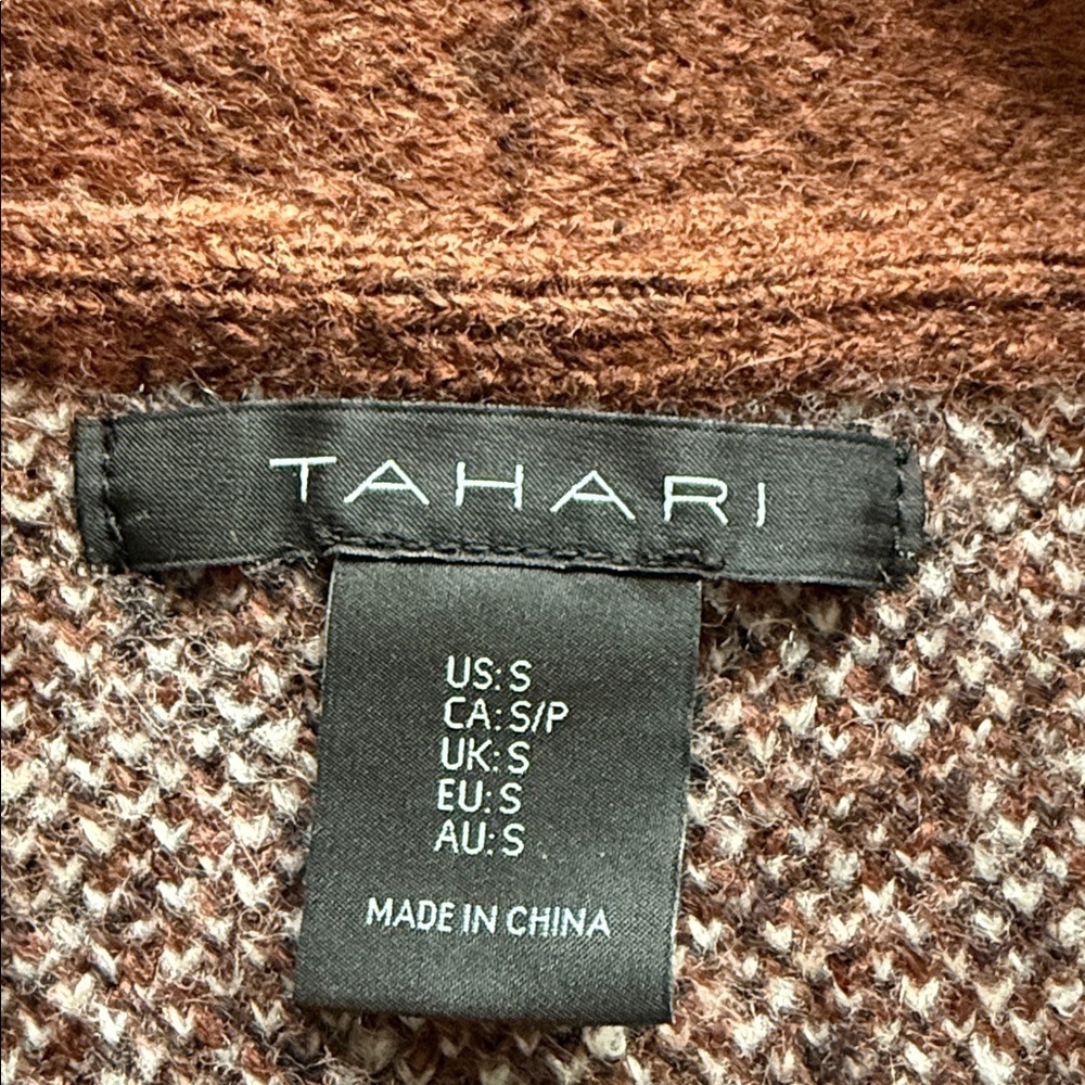 Tahari Southwestern Design Open Cardigan - size S - Picture 4 of 5